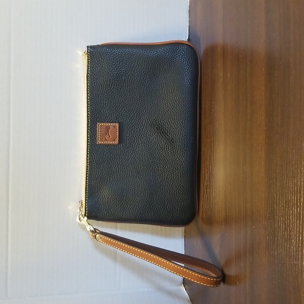 Dooney & Bourke Black Leather Wristlet Bag